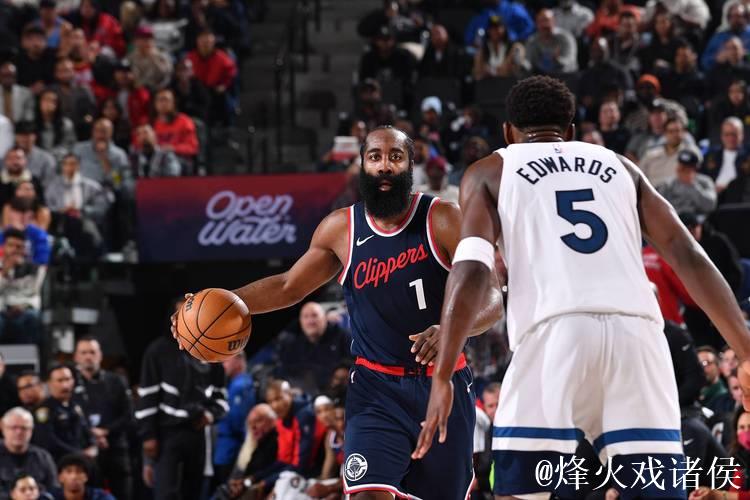 兰德尔20分哈登8中1 森林狼终结快船主场9连胜